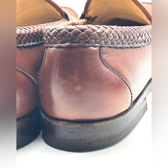 Allen Edmonds Maxfield Brown Leather Slip On Tassel Loafer Shoes Mens US 11 B main image 13